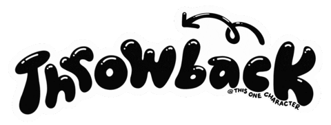 Typography Throwback Sticker
