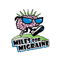 MilesforMigraine headache miles chronic pain migraine Sticker