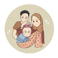 Illustration Family Sticker
