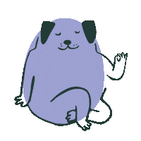 Dog Meditation Sticker by Sarah Ambichl