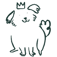 Cute Dog Sticker by Sarah Ambichl