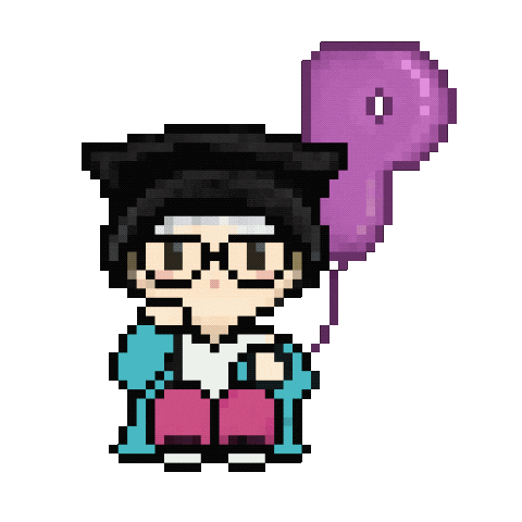 Happy Birthday Pixel Sticker