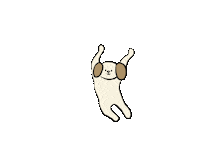 ginginandi happy dance dog dancing Sticker
