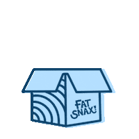 EatFatSnax food yum delivery box Sticker