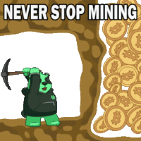 Never Give Up Crypto Sticker by SuperVerse