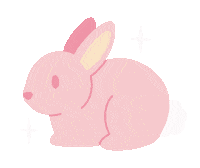 Mushydoodle pink sparkle rabbit easter Sticker