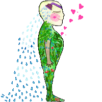 third eye love Sticker