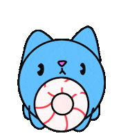 Cat Eat Sticker by whitaswhit