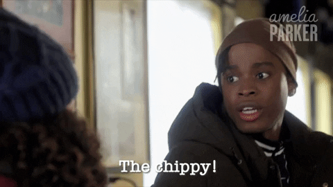 ameliaparkerseries giphyupload british 103 chippy GIF