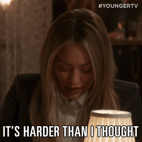 kelseypeters itsharderthanithought GIF by YoungerTV