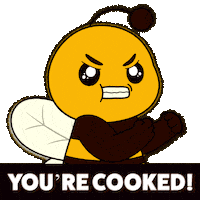 Angry Plan B Sticker by Plan Bee Studios
