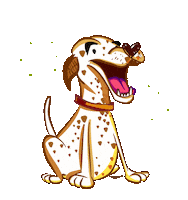 cofreilustrado love heart dog cartoon Sticker