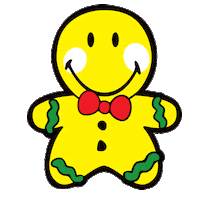Happy Gingerbread Man Sticker by Smiley