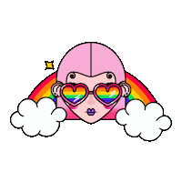Gay Pride Sticker by Pret Salon