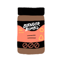 Smoothie Blender Bombs Sticker by Hushup and Hustle