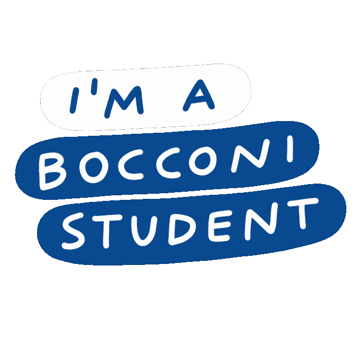 White And Blue Student Sticker by Bocconi University