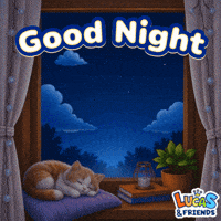 Good Night Sleeping GIF by Lucas and Friends by RV AppStudios