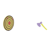 Right On Bullseye Sticker by Sweet Axe Throwing Co.