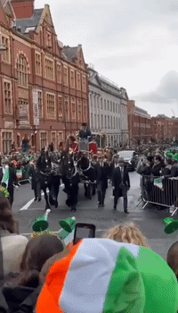 People Line Streets of Dublin for St Patrick's Day