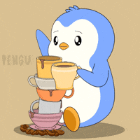 Good Morning Coffee GIF by Pudgy Penguins