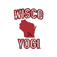 Yoga Wisconsin Sticker by Dfly
