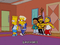 bart simpson laughing GIF