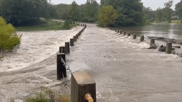 Heavy Rainfall Floods Park in Richmond, Virginia