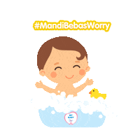 mybabyid clean bubble bath wash Sticker