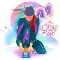 AlexDok art sport girl illustration GIF