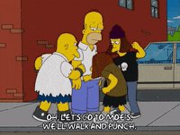 homer simpson punch GIF