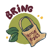 meirha green bag sustainability sustainable Sticker