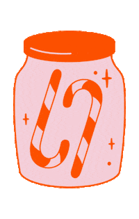 Candy Cane Christmas Sticker by Funny Face Bakery