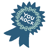 Happy Blue Ribbon Sticker by Rifle Paper Co.