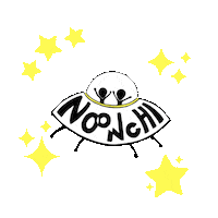goodnoonchi party travel space stars Sticker