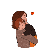 Helowei love hug mom amour Sticker