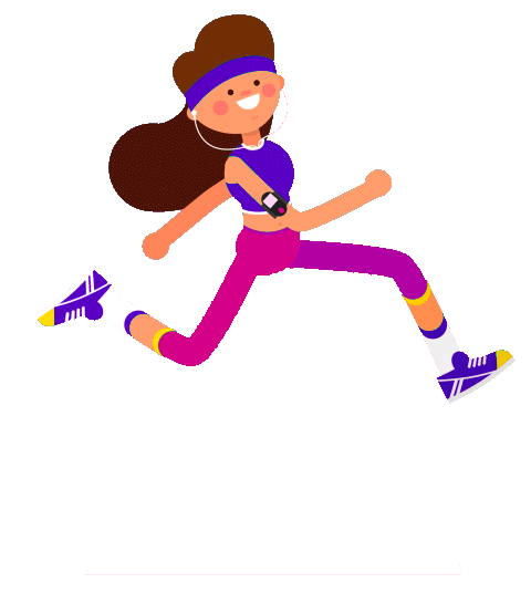 Breast Cancer Running Sticker by Alcance Uruguay