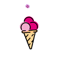 Ice Cream Summer Sticker by Pink Kisses