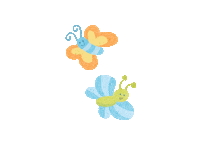 HylandsHealth blue kids orange butterfly Sticker