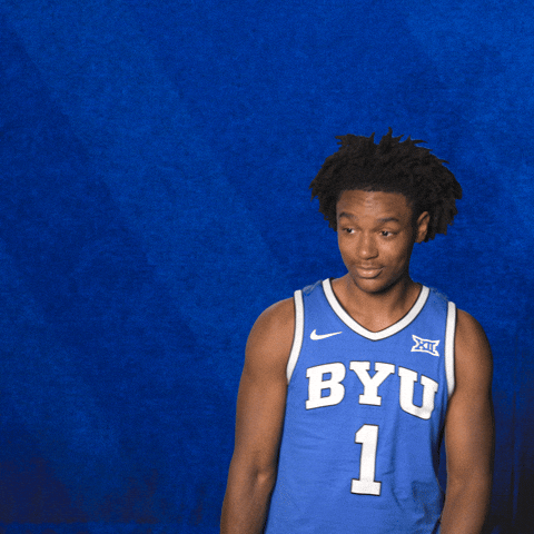 Byu Basketball Surprise GIF by BYU Cougars