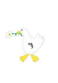 Duck Daisy Sticker