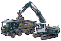g-brodbeck baustelle lkw bagger metzingen Sticker