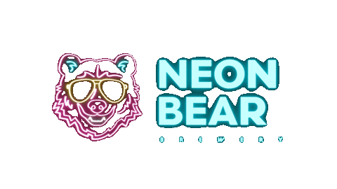 NeonBearBrewery giphyupload bear neon brewery Sticker
