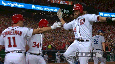 Excited Washington Nationals GIF by MLB