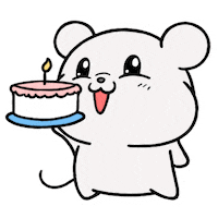 birthday cake party Sticker by Aminal Stickers