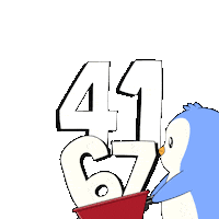 6 7 Penguin Sticker by Pudgy Penguins