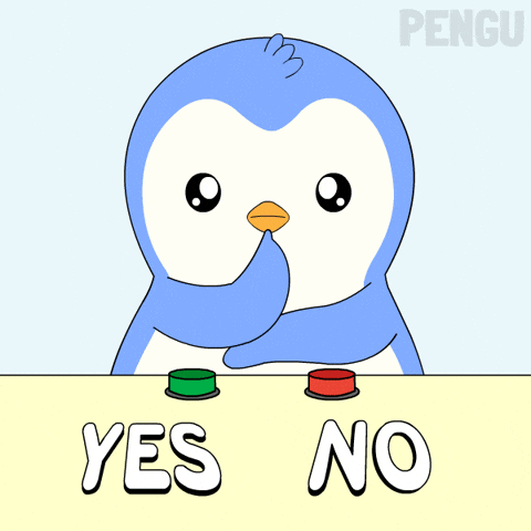 Yes Or No Penguin GIF by Pudgy Penguins