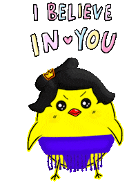 cute_piyo_tokko believe chick ひよこ がんばれ Sticker