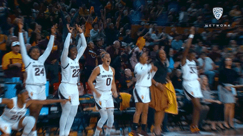 Happy Womens Basketball GIF by Pac-12 Network