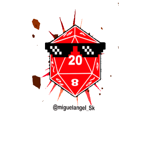 MiguelAngel_sk giphygifmaker d20 miguelangelsk d20roll Sticker
