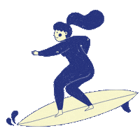 Surf Sticker by Shells Café